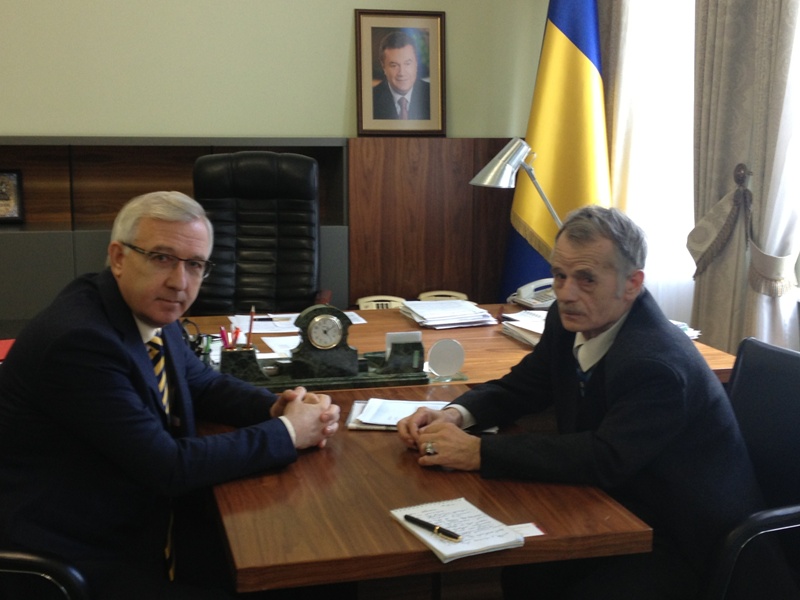 Mejlis Head Mustafa Jemilev’s Working Meeting with Minister of Culture of Ukraine Mr Leonid Novohatko