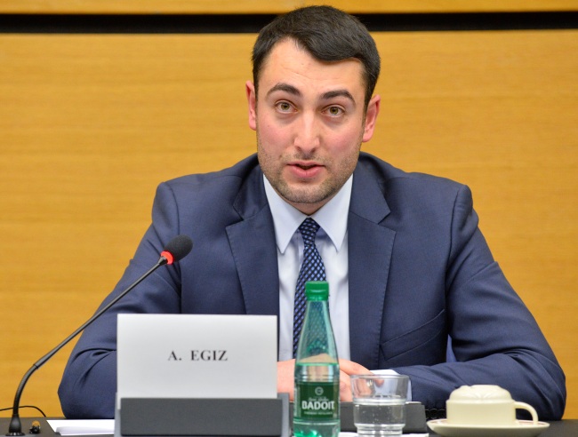 Member of Mejlis of the Crimean Tatar People Mr Abduraman Egiz Made Report at Session of Pan-European Working Group of European Parliament in Strasburg