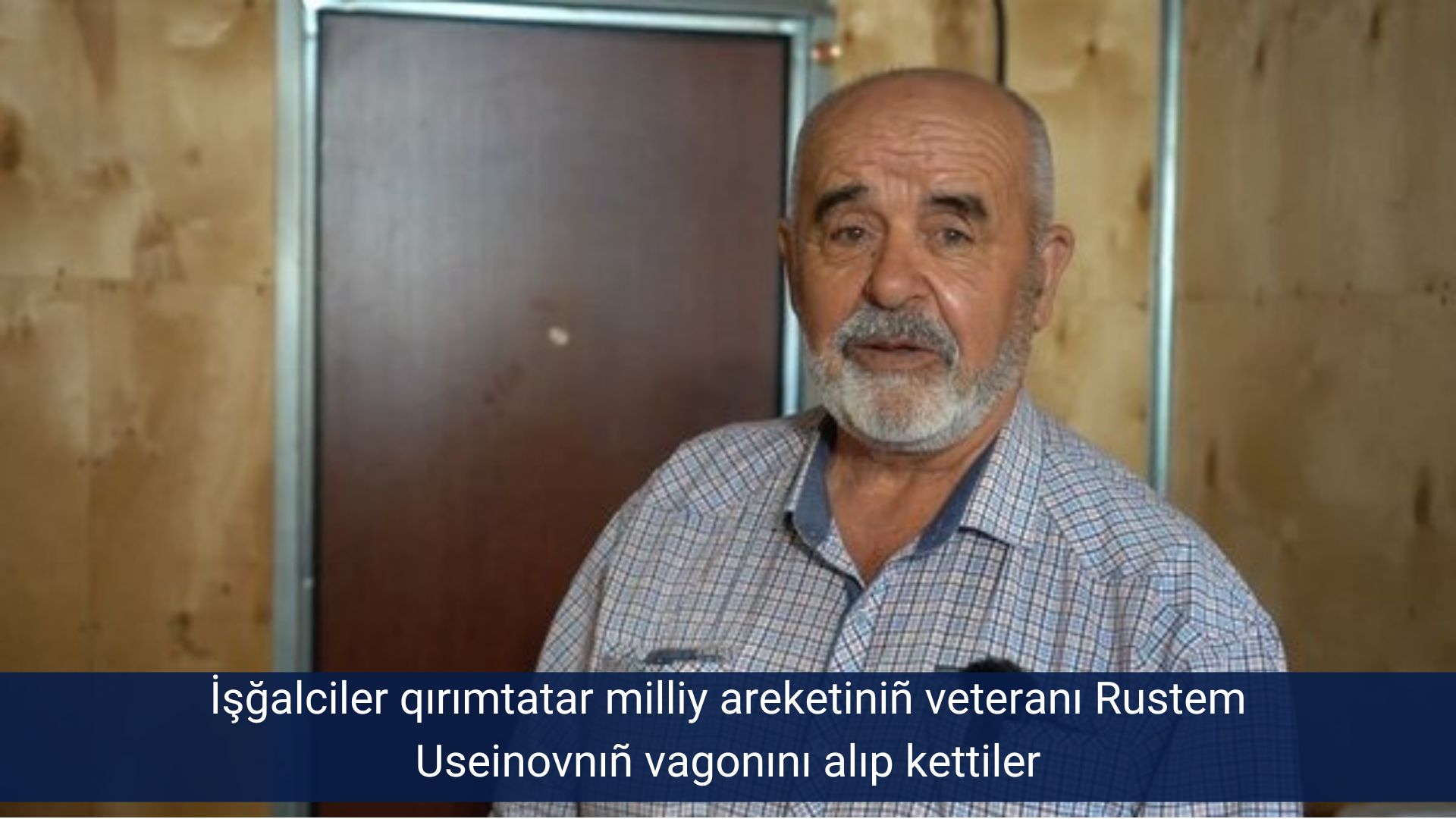 İşğalciler qırımtatar milliy areketiniñ veteranı Rustem Useinovnıñ vagonını alıp kettiler