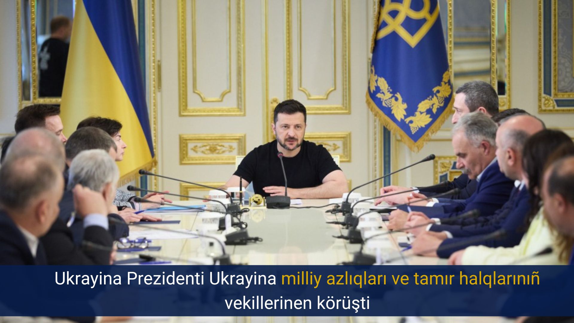 Ukrayina Prezidenti Ukrayina milliy azlıqları ve tamır halqlarınıñ vekillerinen körüşti
