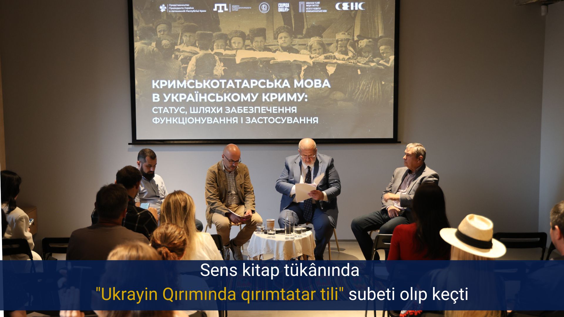 Sens kitap tükânında “Ukrayin Qırımında qırımtatar tili” subeti olıp keçti