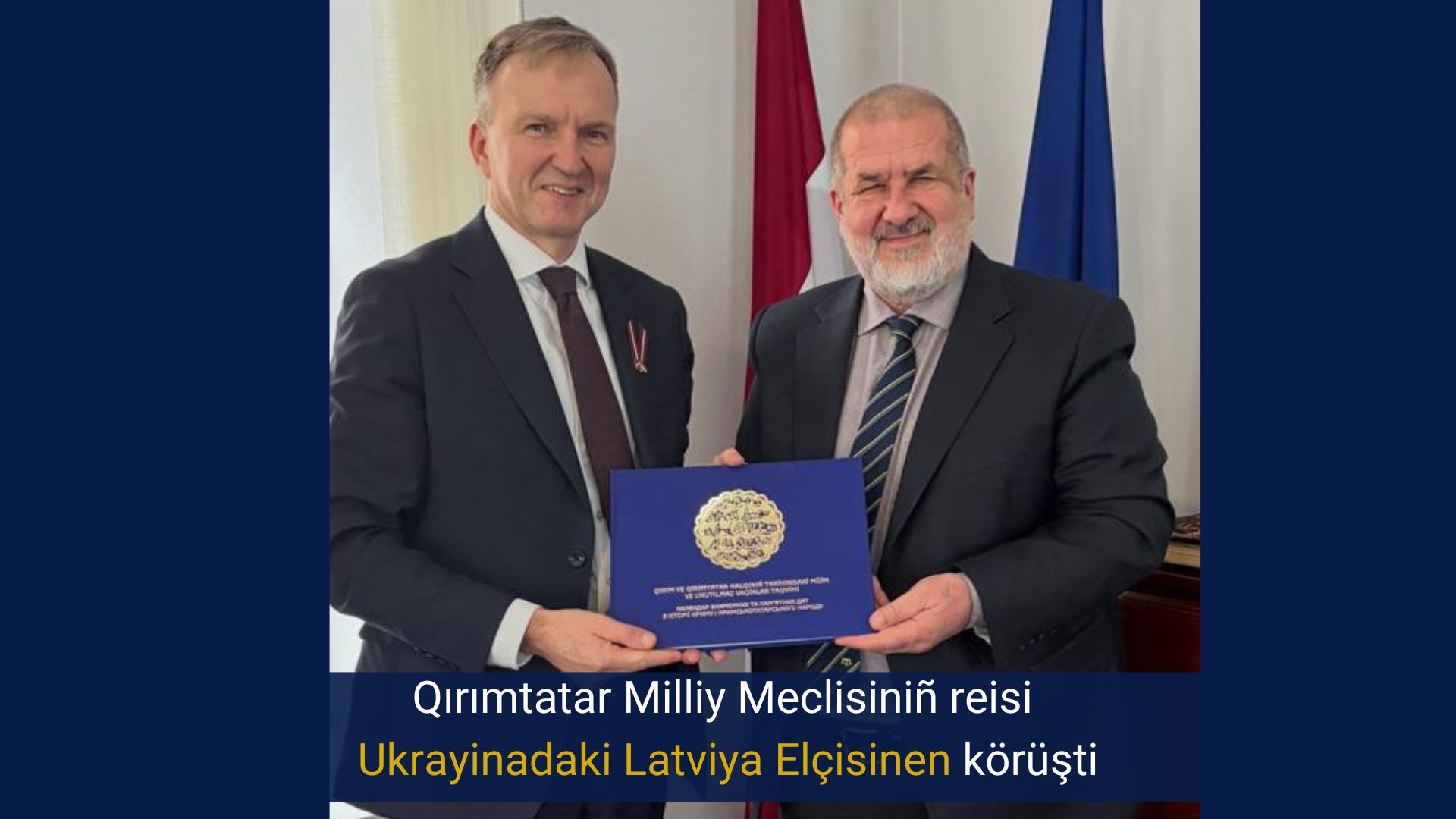 Qırımtatar Milliy Meclisiniñ reisi Ukrayinadaki Latviya Elçisinen körüşti