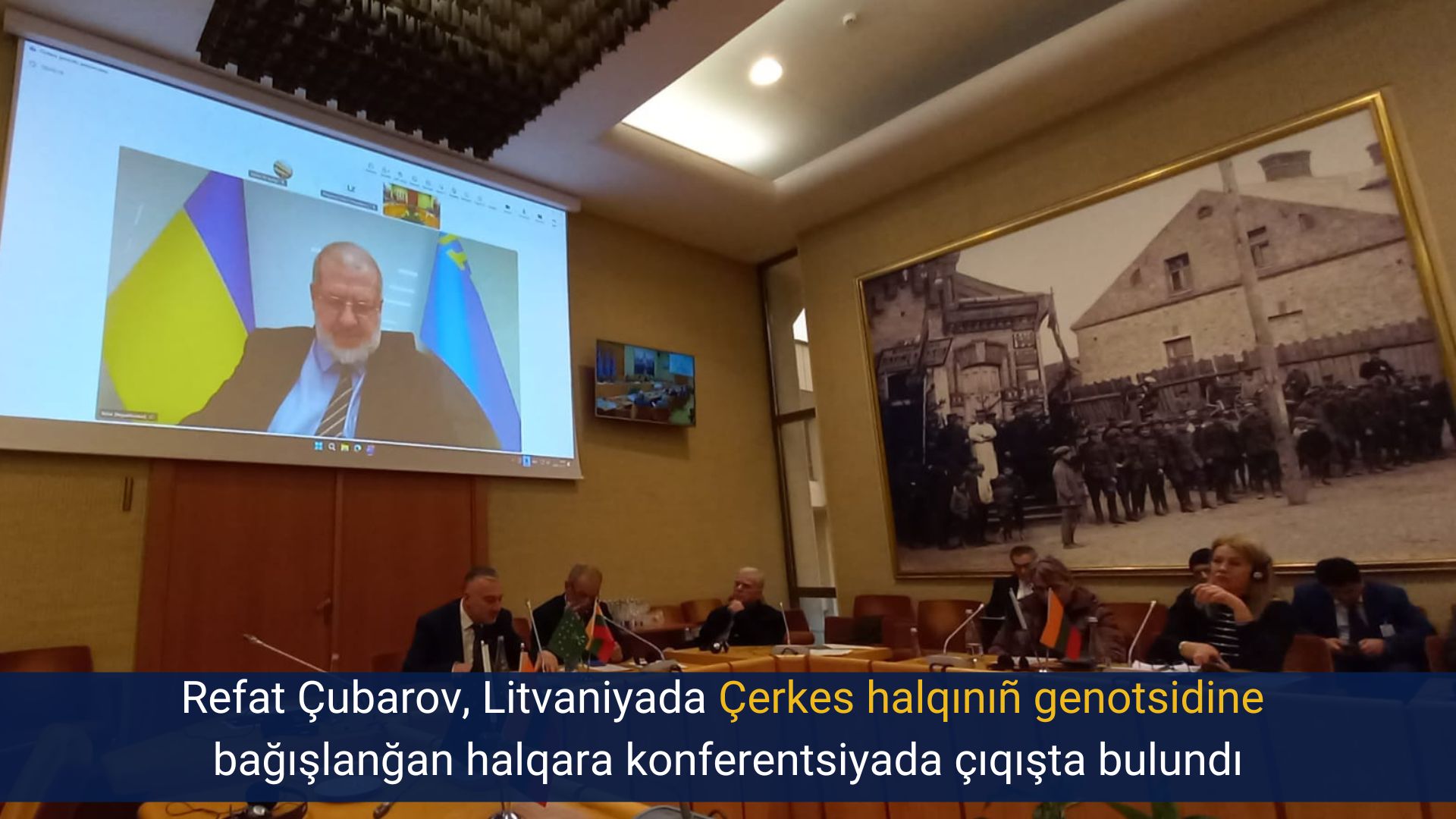 Refat Çubarov, Litvaniyada Çerkes halqınıñ genotsidine bağışlanğan halqara konferentsiyada çıqışta bulundı