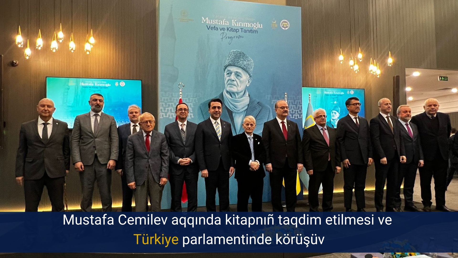 Mustafa Cemilev aqqında kitapnıñ taqdim etilmesi ve Türkiye parlamentinde körüşüv