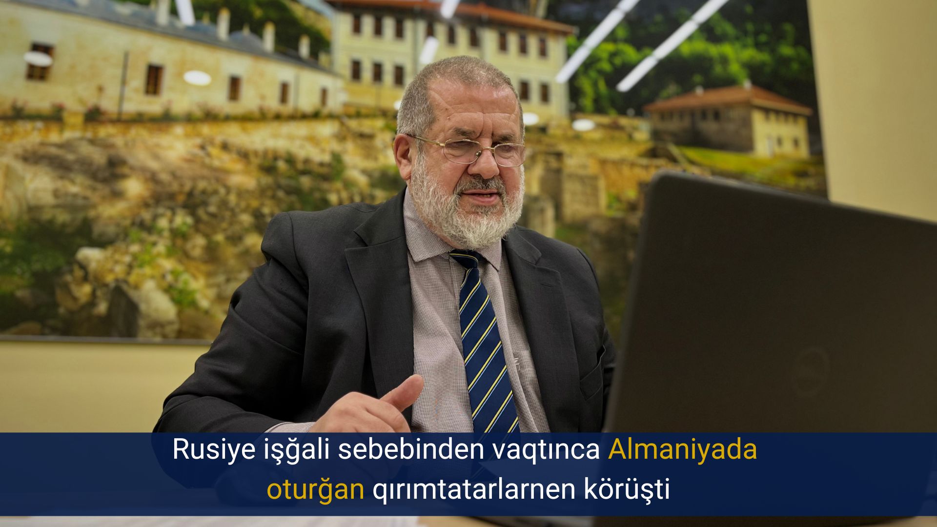 Rusiye işğali sebebinden vaqtınca Almaniyada oturğan qırımtatarlarnen körüşti