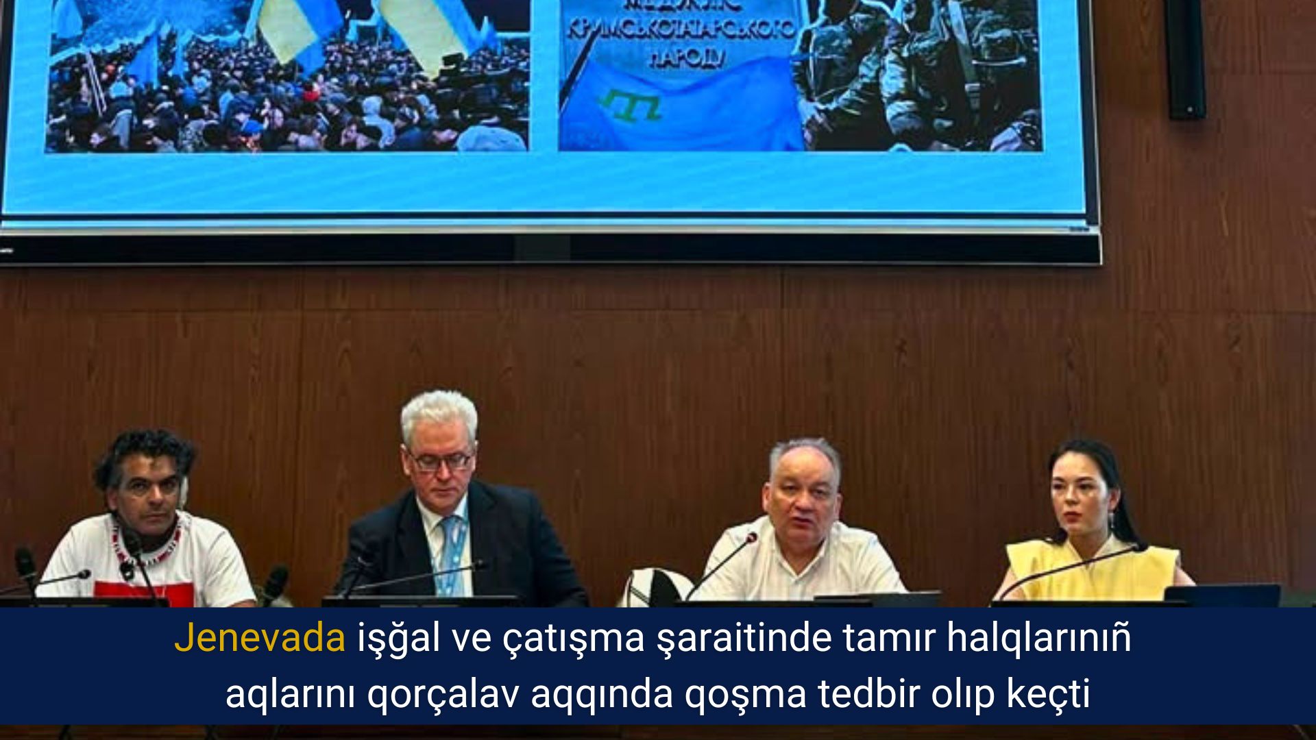 Jenevada işğal ve çatışma şaraitinde tamır halqlarınıñ aqlarını qorçalav aqqında qoşma tedbir olıp keçti